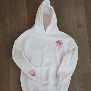 Hawaii Hibiscus Hoodie with Pink Palm Tree Design